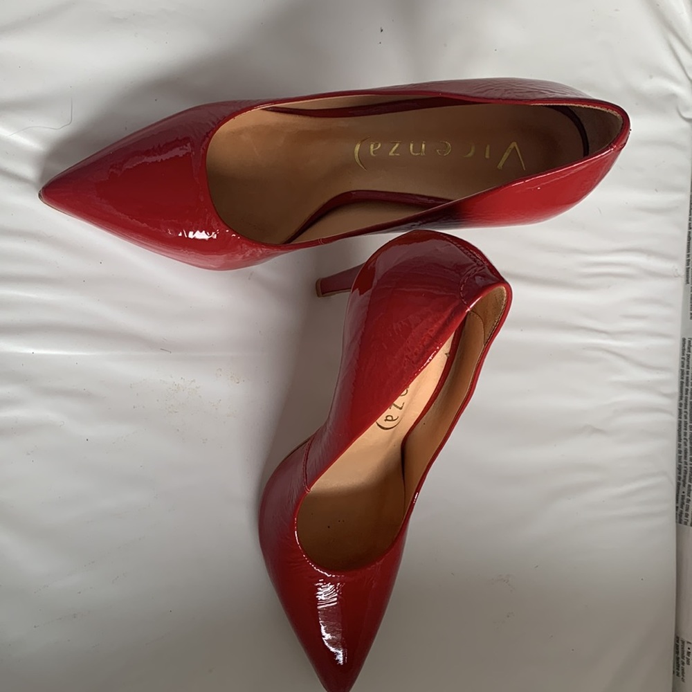 Vicenza Red shoe 👠 hight heels size 35 classic sexy - Picture 3 of 4